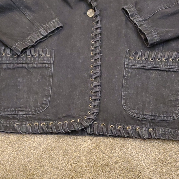 Vintage AM Studio Black Denim Jacket - Picture 7 of 16